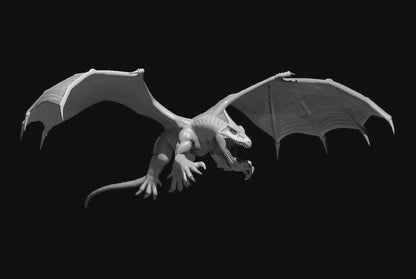 White Dragon Ancient Adult Young Wyrmling miniature by MZ4250