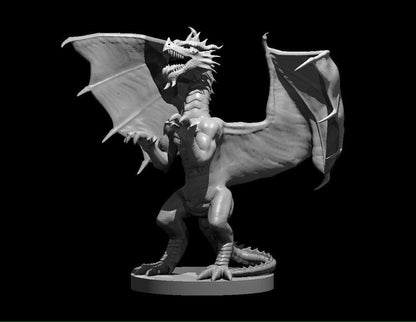 Red Dragon Ancient Adult Young Wyrmling miniature by MZ4250