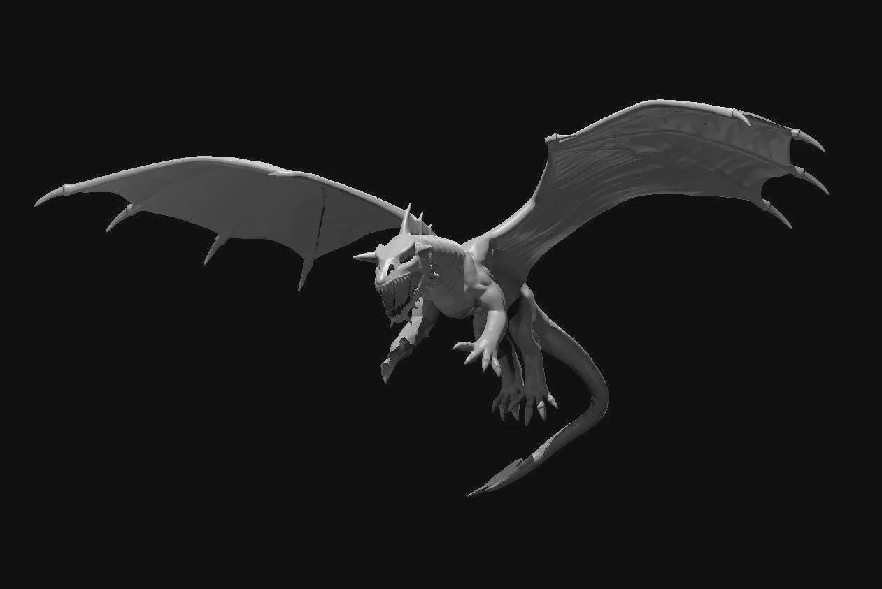 Black Dragon Ancient Adult Young Wyrmling miniature by MZ4250