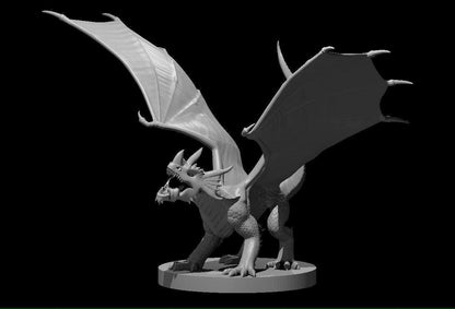 Blue Dragon Ancient Adult Young Wyrmling miniature by MZ4250