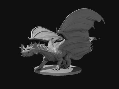 Brass Dragon Ancient Adult Young Wyrmling miniature by MZ4250