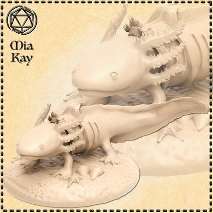 Axolotl Mount miniature by M3DM