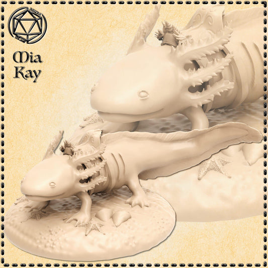 Axolotl Mount miniature by M3DM