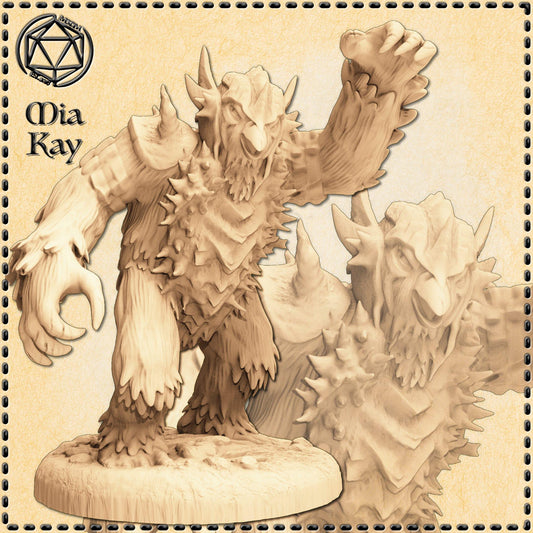 Armoured Owl Bear miniature by M3DM