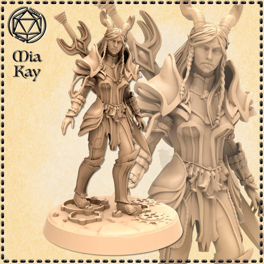Automaton Demonic Female Paladin miniature by M3DM