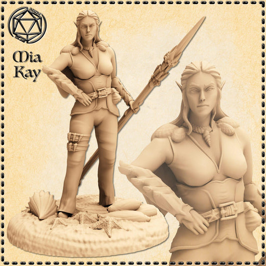 Female Triton miniature by M3DM