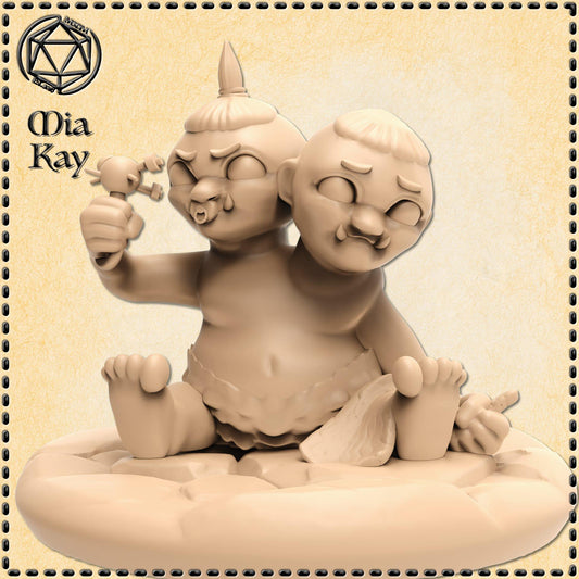 Baby Ettin miniature by M3DM