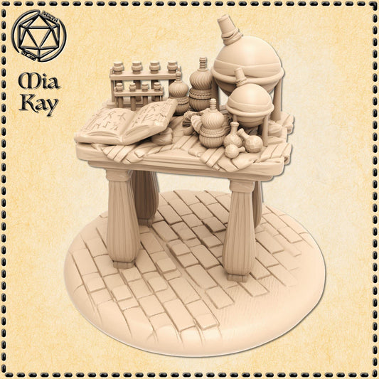 Alchemy Table miniature by M3DM