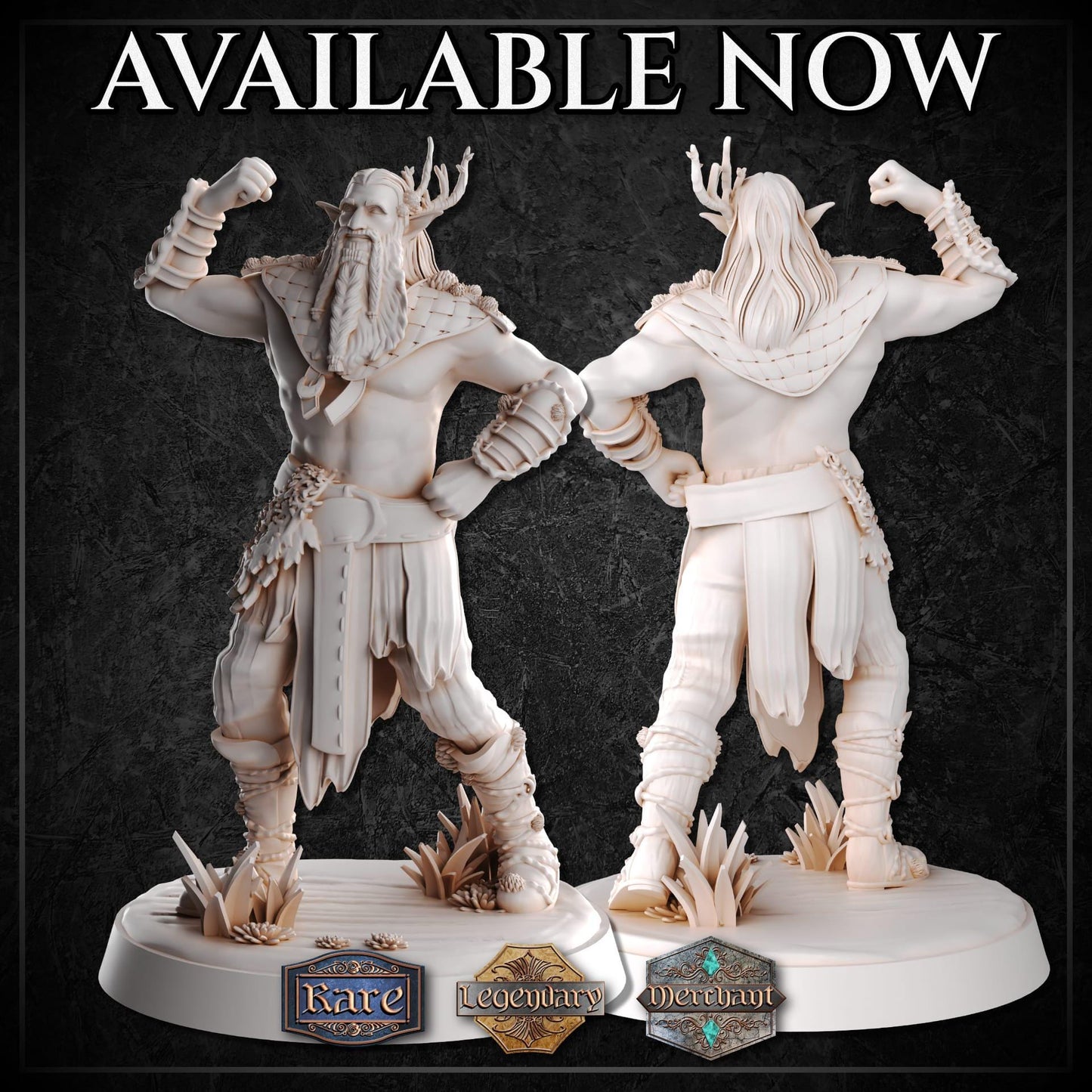 Firbolg Barbarian miniature by M3DM