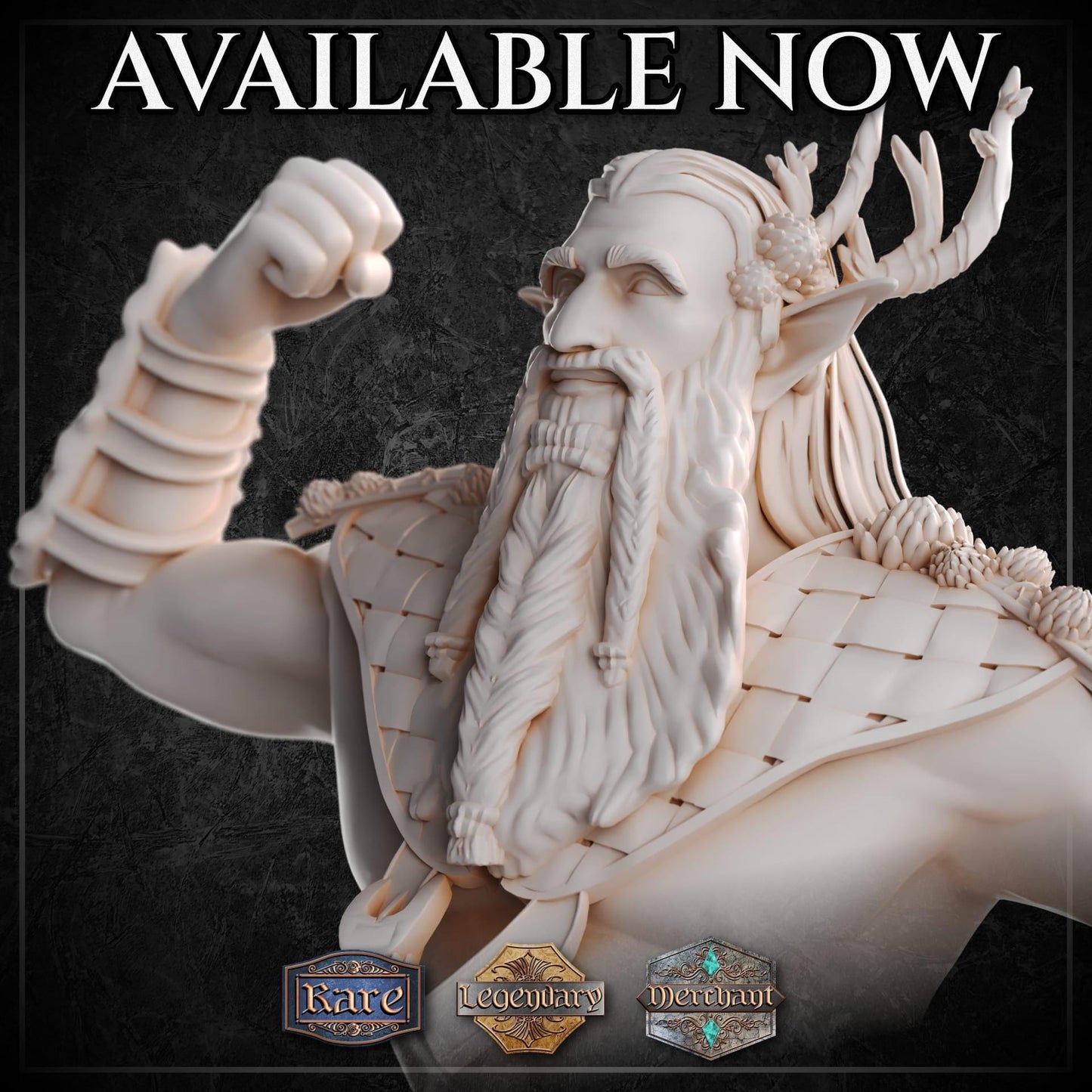 Firbolg Barbarian miniature by M3DM
