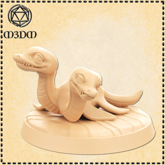 Baby Plesiosaur Hydra miniature by M3DM
