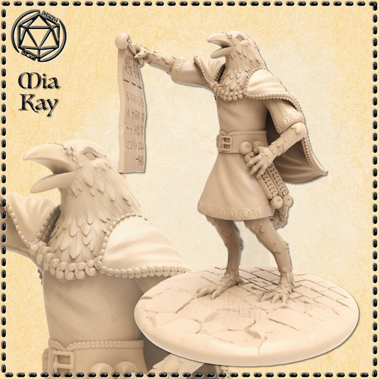 Birdfolk Town Crier miniature by M3DM