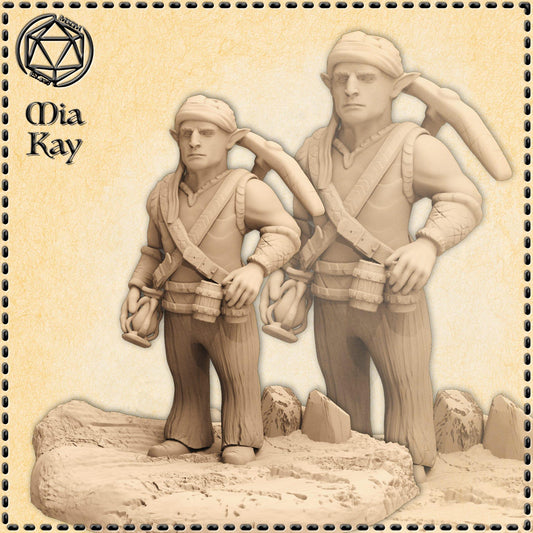 Cave Gnome Miner V1 miniature by M3DM