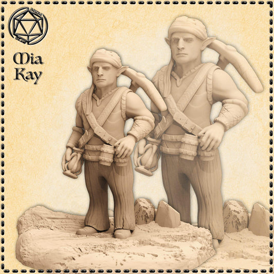 Cave Gnome Miner V1 miniature by M3DM