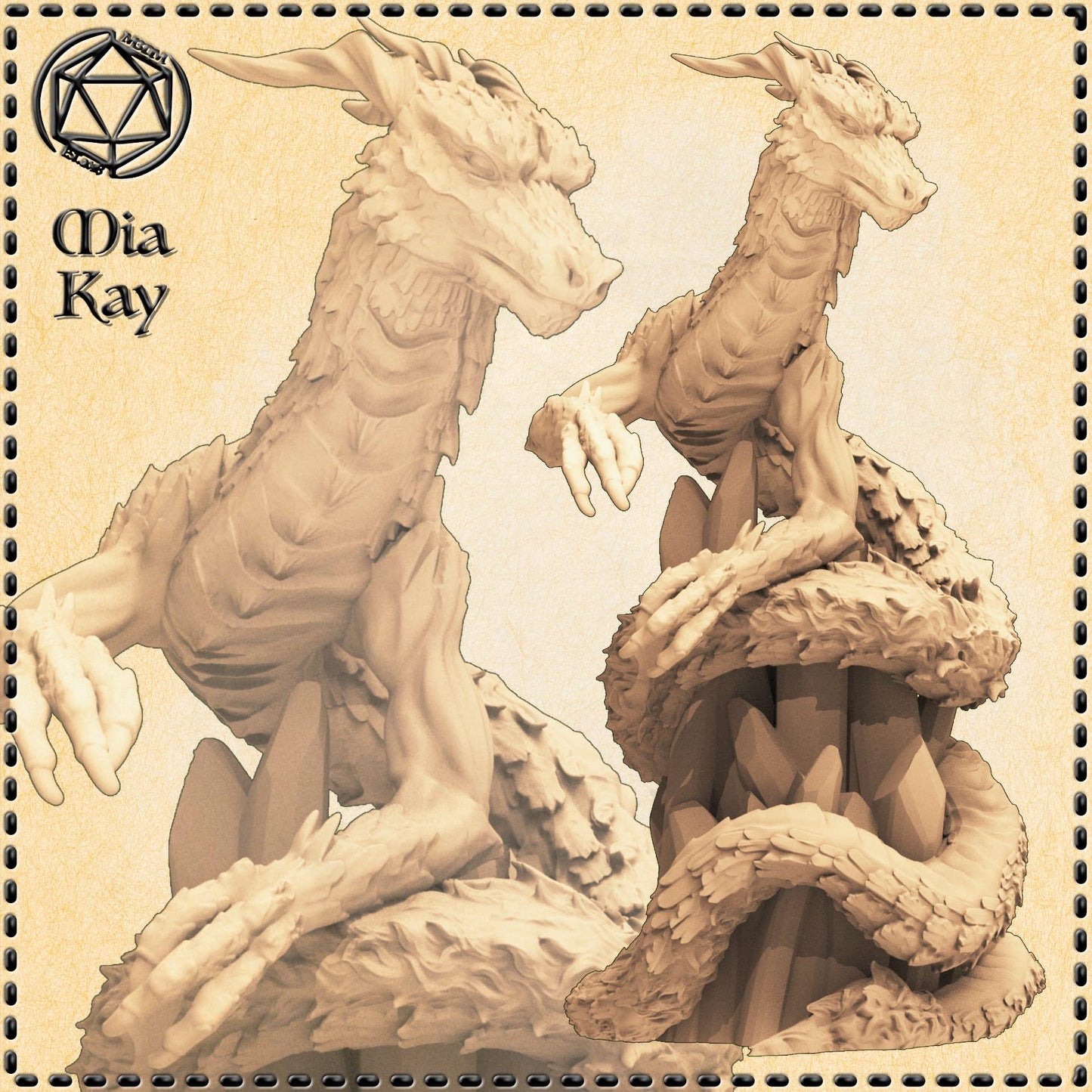 Chinese Dragon miniature by M3DM