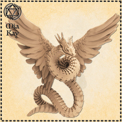 Couatl miniature by M3DM