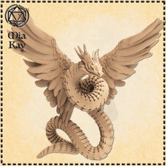 Couatl miniature by M3DM