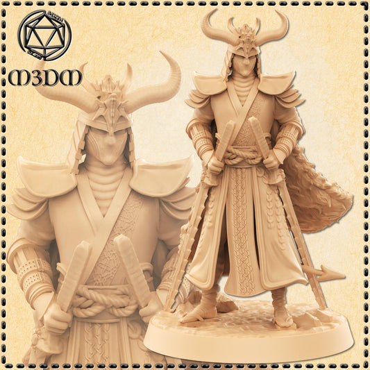 Demonic Samurai miniature by M3DM