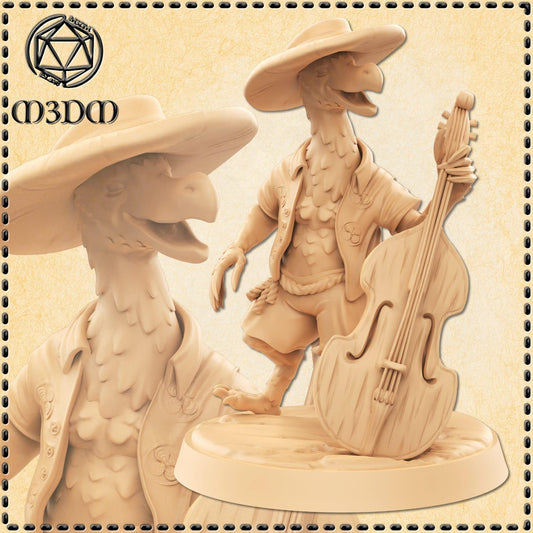 Dodo Birdfolk Bard miniature by M3DM
