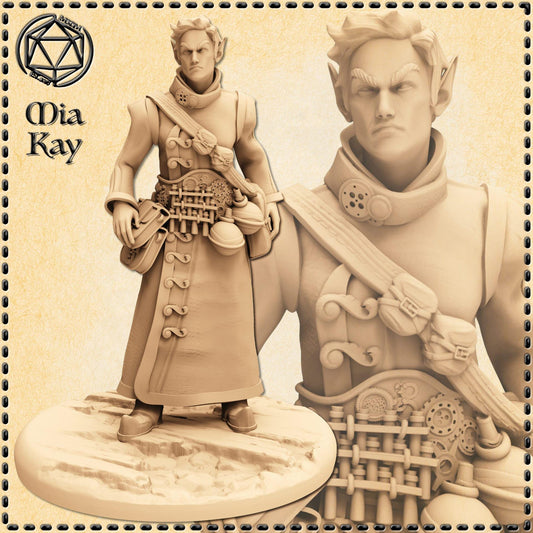 Elf Alchemist miniature by M3DM
