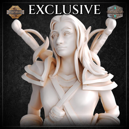 Female Halfling Rogue miniature by M3DM