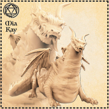 Fat Dragon miniature by M3DM