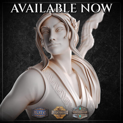 Female Elf Monk miniature by M3DM