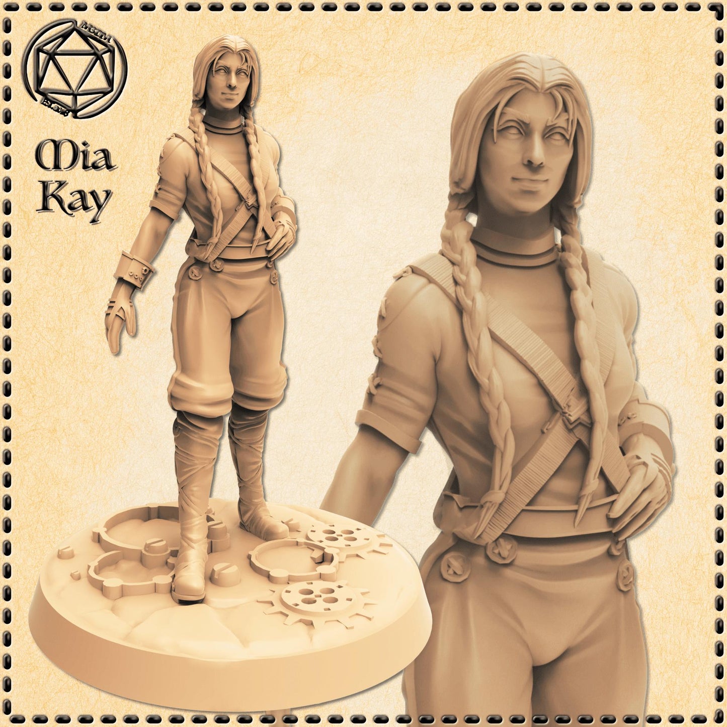 Female Factory Worker miniature by M3DM