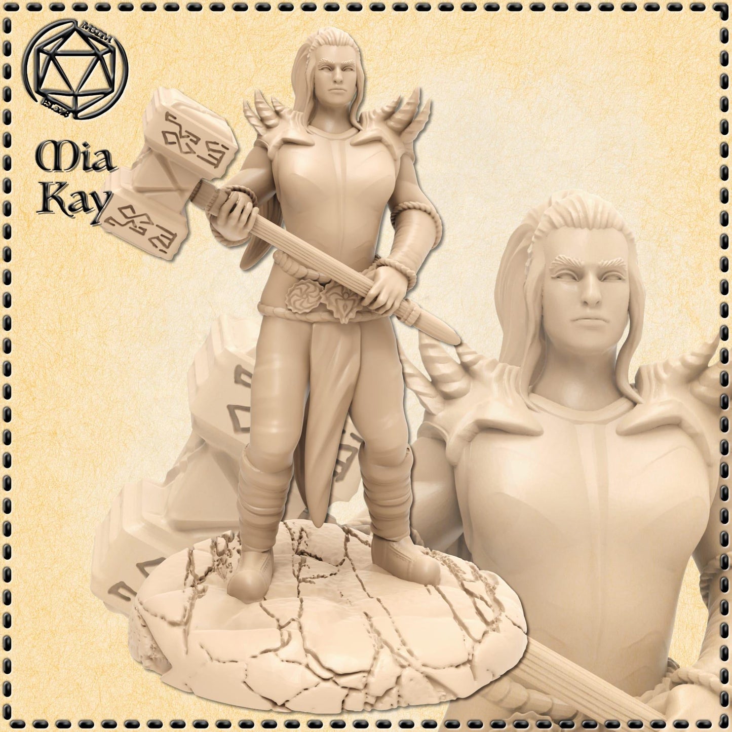 Goliath Fighter miniature by M3DM