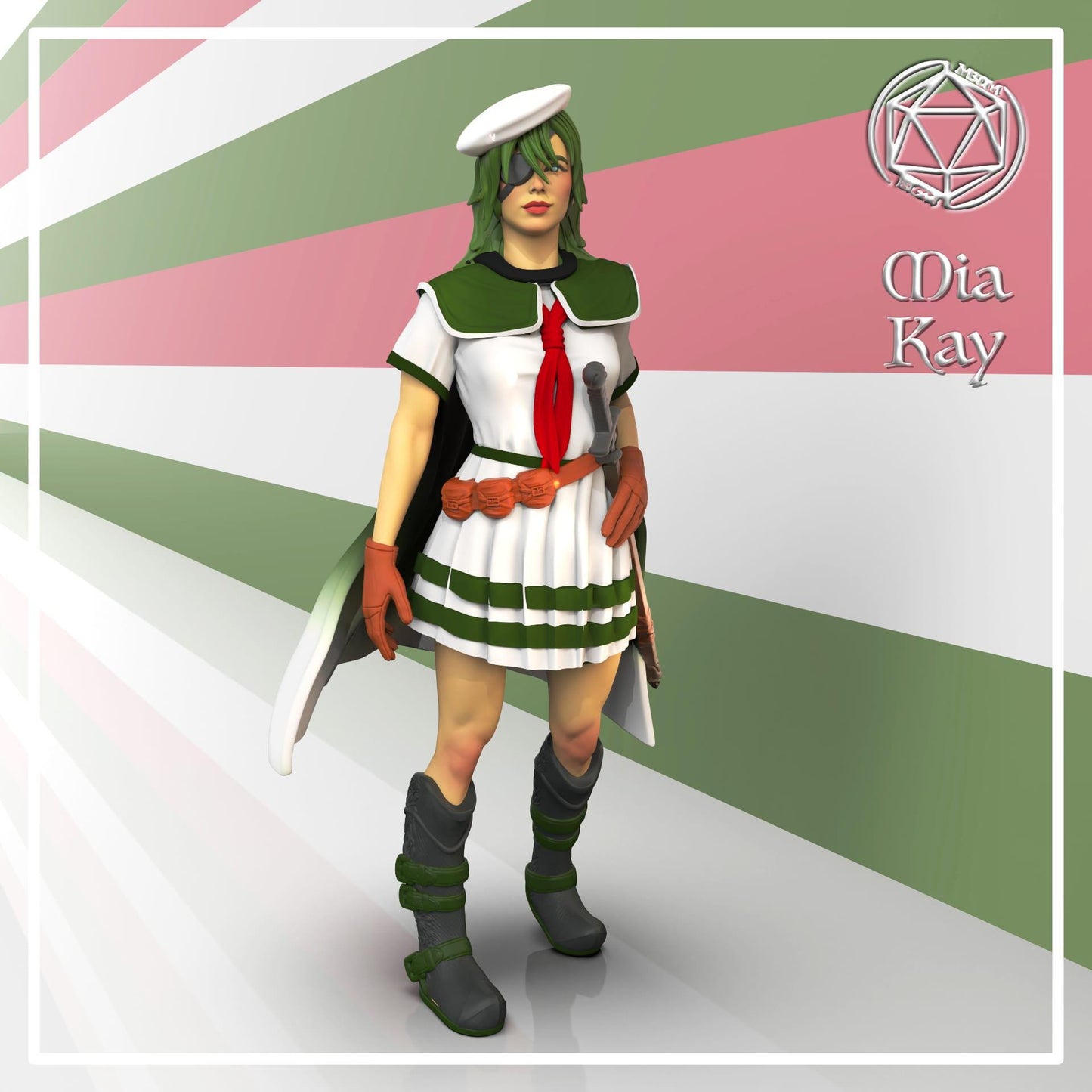 Female Human Rogue (anime inspired) miniature by M3DM