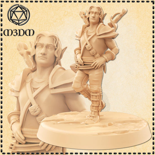 Male Halfling Rogue miniature by M3DM