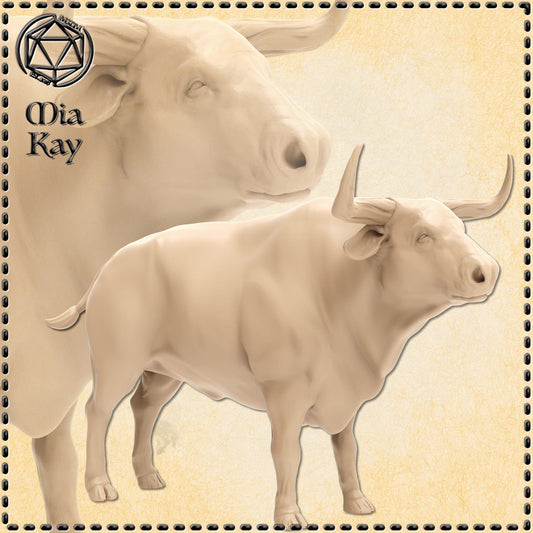 Ox - Standing miniature by M3DM