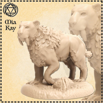 Saber Tooth Tiger miniature by M3DM