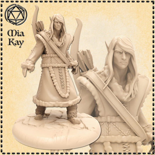 Snow Elf Hunter miniature by M3DM