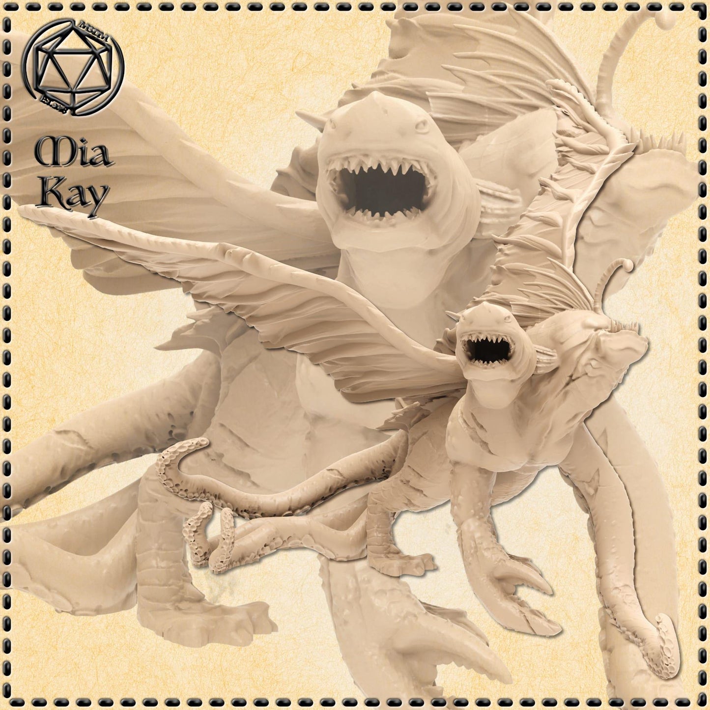 Sea Chimera miniature by M3DM