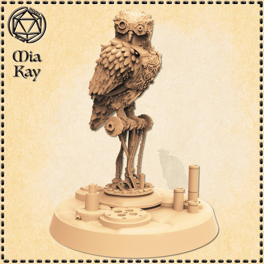 Steampunk Owl miniature by M3DM