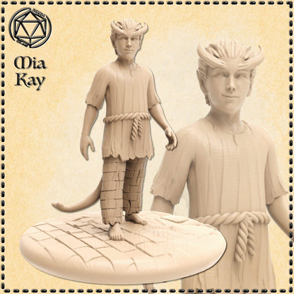 Tiefling Commoner Child miniature by M3DM