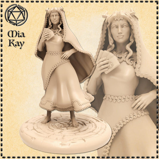 Tiefling Fortune Teller miniature by M3DM