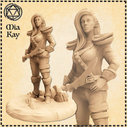 Water Genasi miniature by M3DM