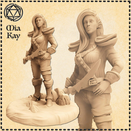 Water Genasi miniature by M3DM