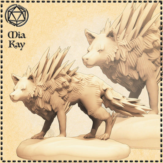 Winter Wolf miniature by M3DM