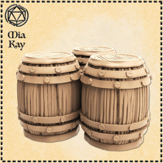 Barrels Upright miniature by M3DM