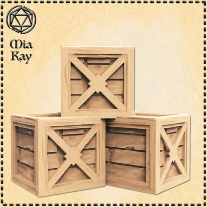 Crate Pile miniature by M3DM