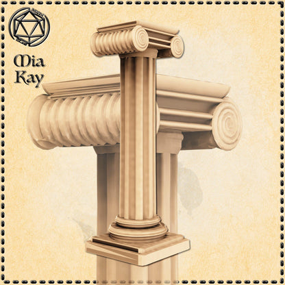 Ionic Columns (Set of 3) miniature by M3DM