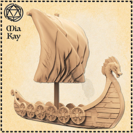 Longship miniature by M3DM