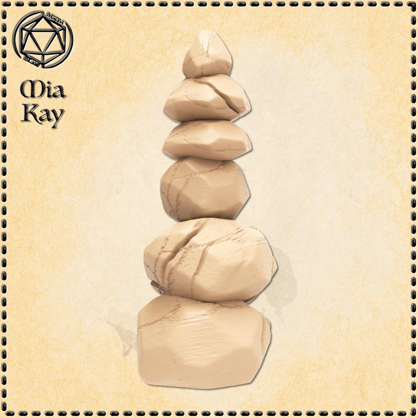 Medium Rock Tower miniature by M3DM
