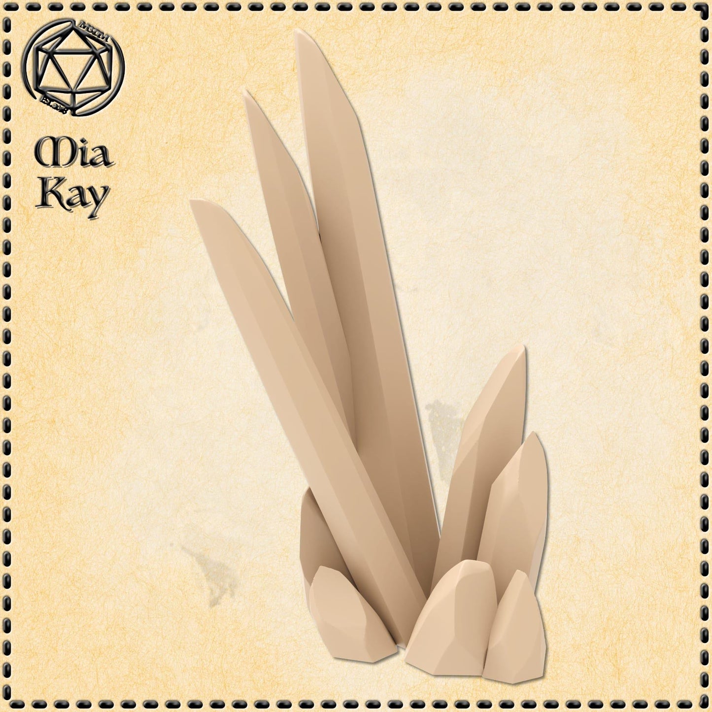 Set of 3 Crystals miniature by M3DM