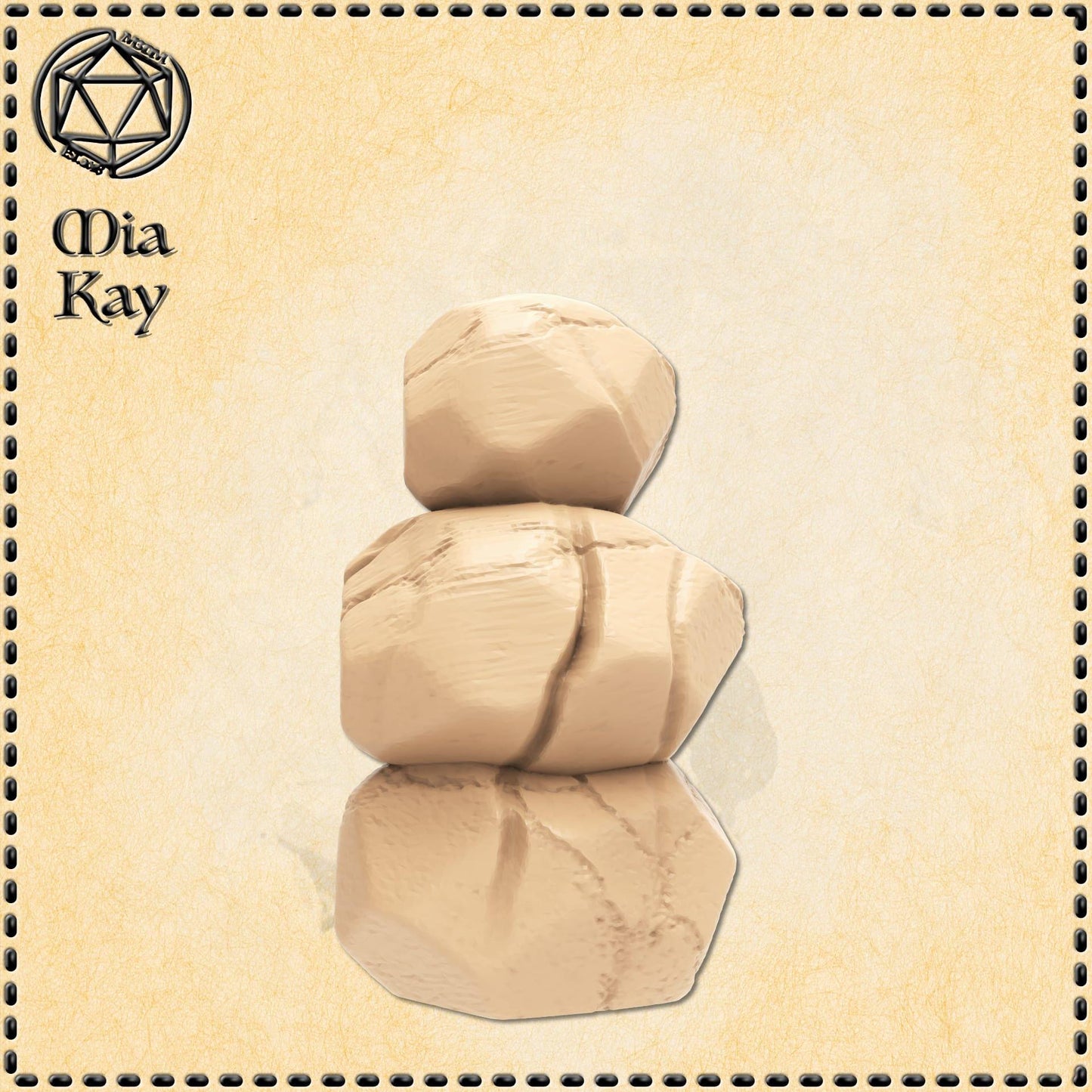 Small Rock Tower miniature by M3DM