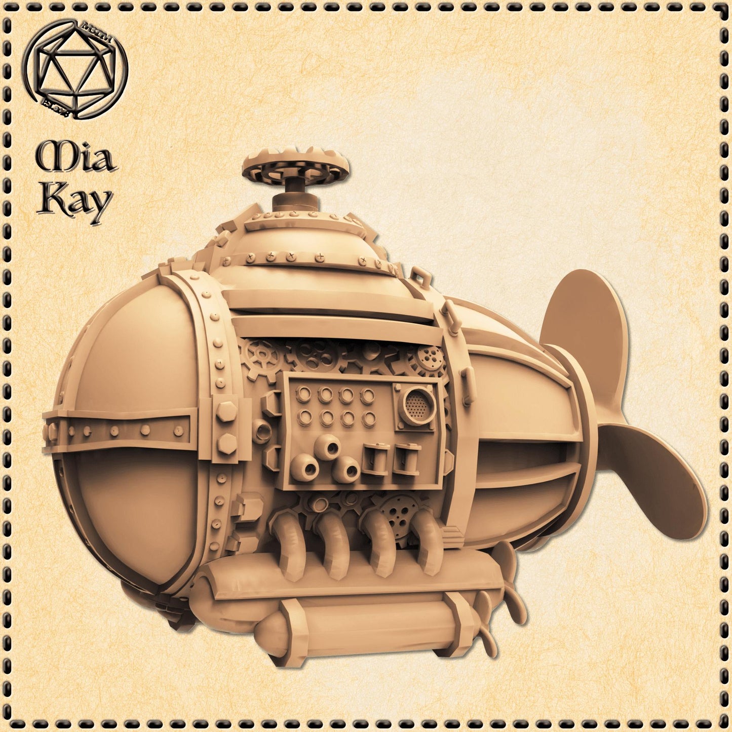 Submarine miniature by M3DM