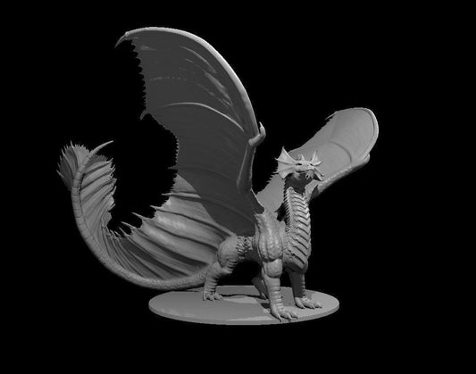 Brass Dragon Ancient Adult Young Wyrmling miniature by MZ4250